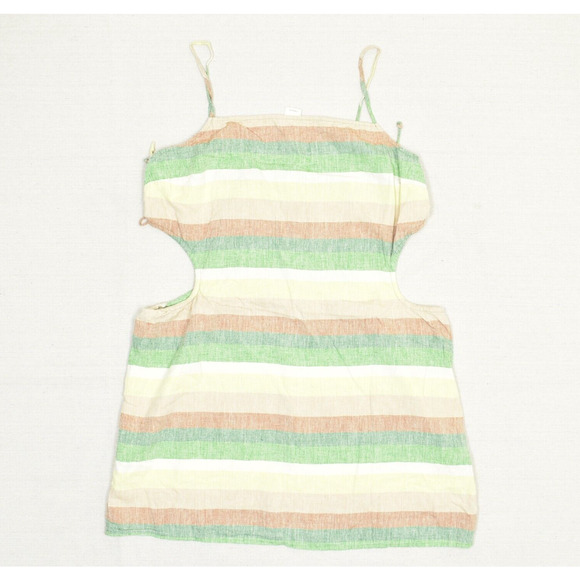 aerie Dresses & Skirts - NEW Aerie Women Summer Shift Dress Striped Sleeveless Linen Multicolor Size XL